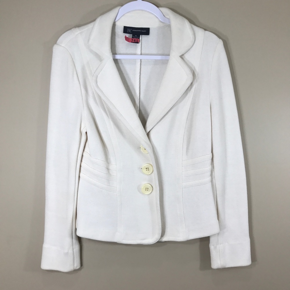 INC concepts three buttons off-white blazer, sz M